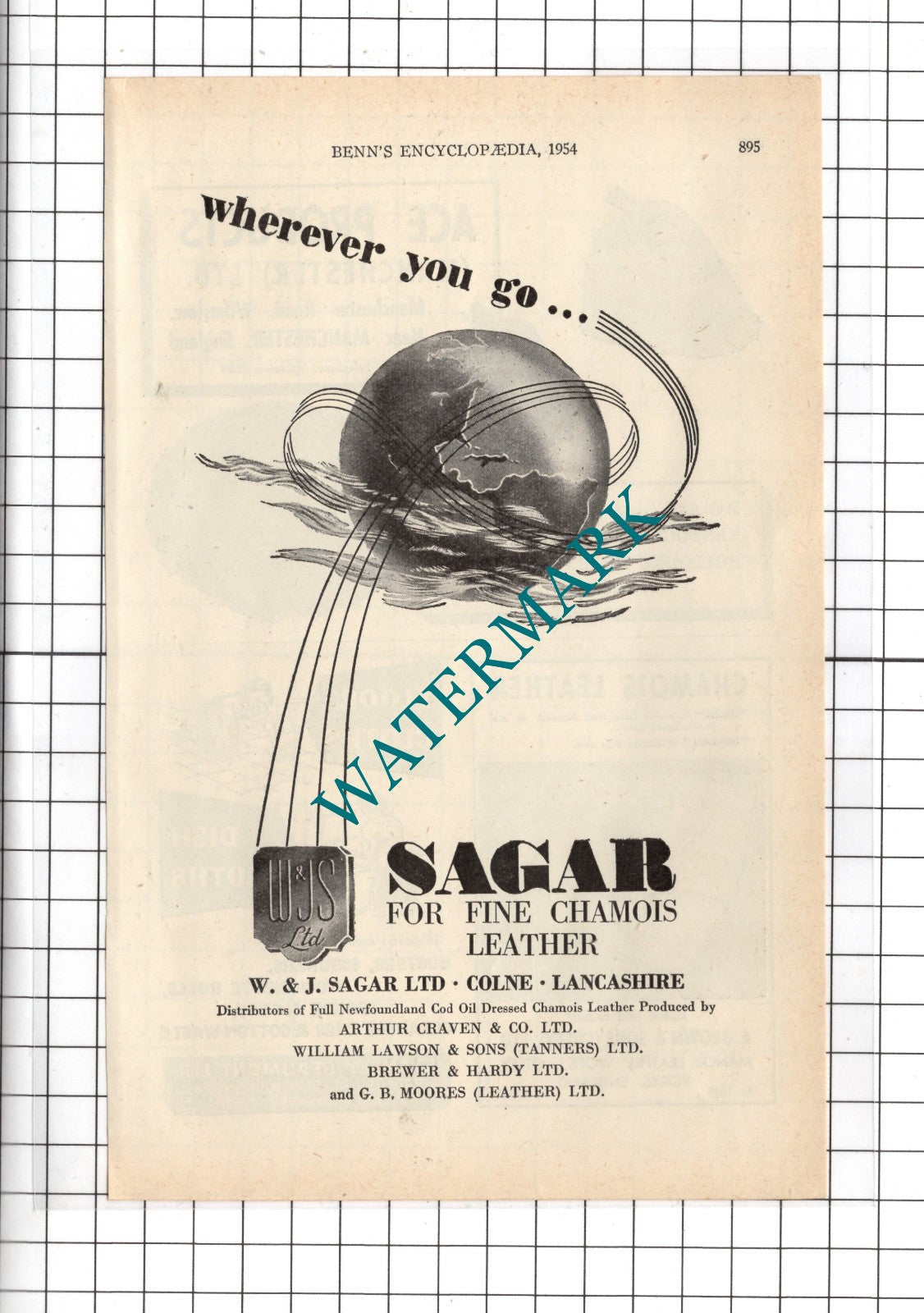 W & J Sagar Ltd Colne Lancashire / A Brown & Sons Otley Ltd  - 1954 Advert