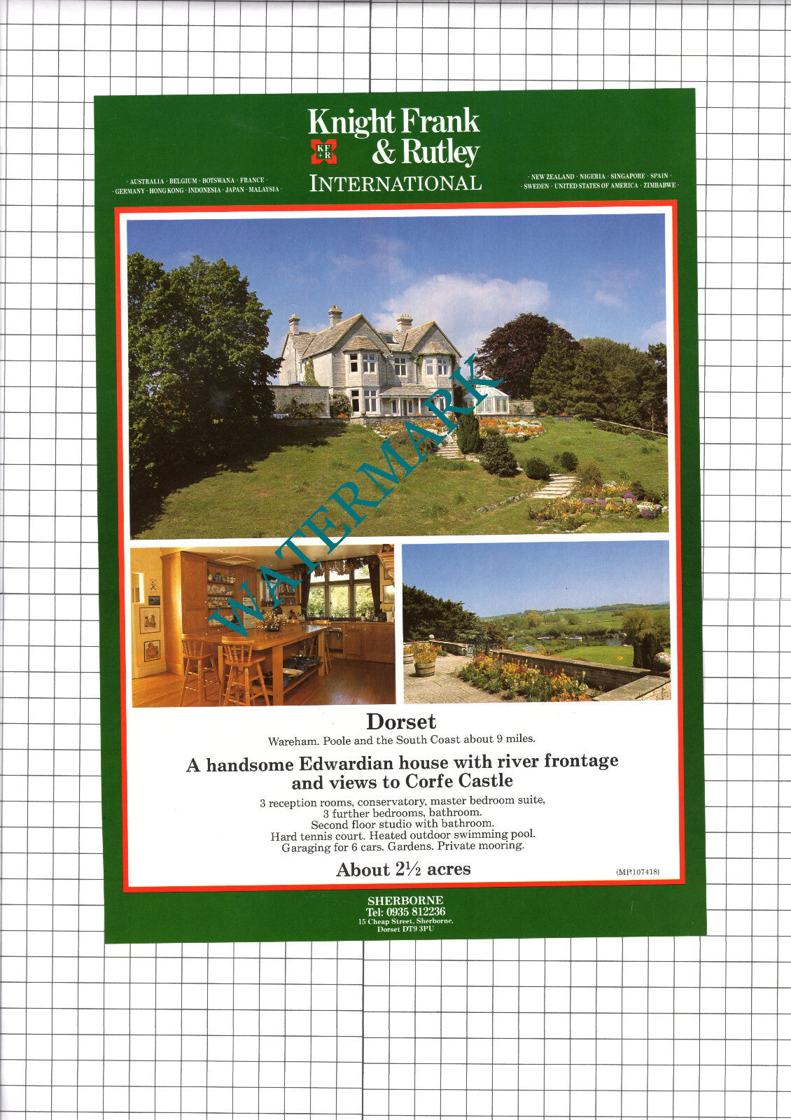 Wareham Dorset House Sale Advert - 1991 Clipping