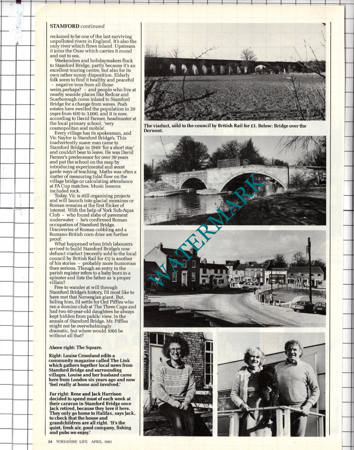Stamford Bridge Yorkshire Michael Wiles Vic Naylor Crossland - 1985 Article