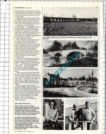 Stamford Bridge Yorkshire Michael Wiles Vic Naylor Crossland - 1985 Article