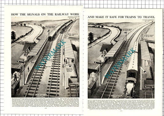 How Railway Signals Work - c.1950's Article / Print