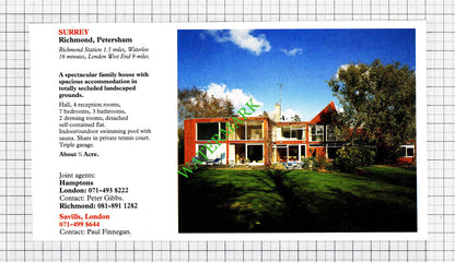 Corsley Wiltshire / Richmond Petersham Surrey House Sale Advert  - 1991 Cutting