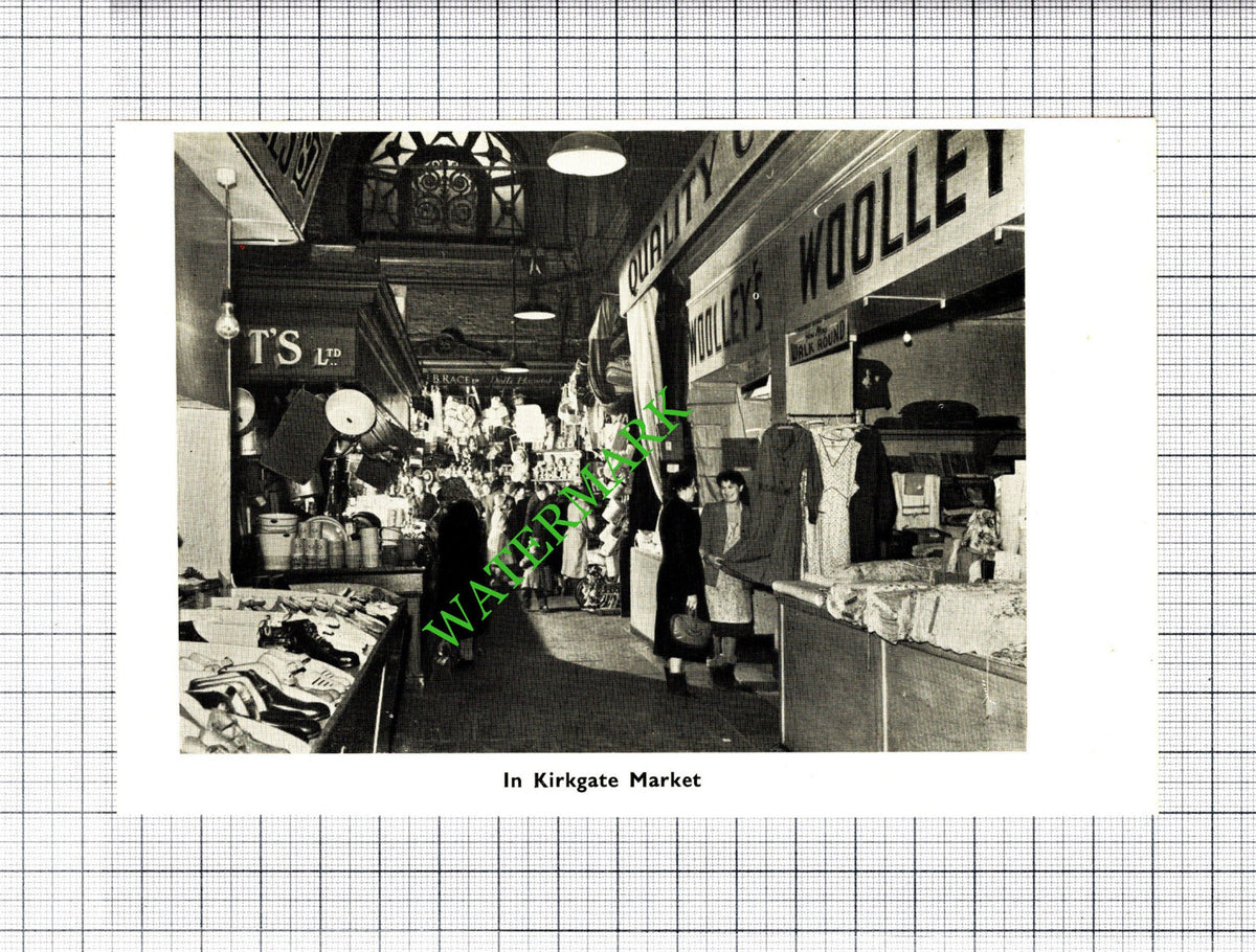 Woolley's Kirkgate Market Bradford Yorkshire  - 1957 Cutting