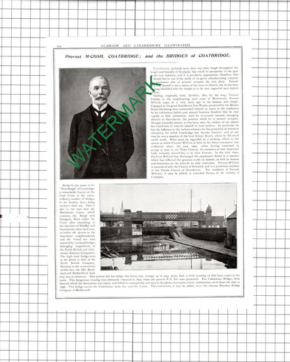 Charles Mackinnon Douglas MP / Provost McCosh Coatbridge Scotland - 1904 Article