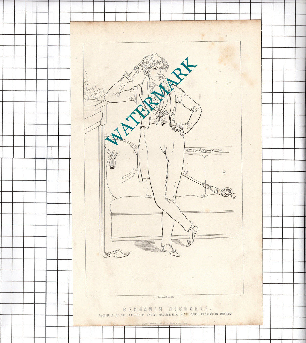 Benjamin Disraeli Daniel Madlise - Grubby Marks!   - c.1881 Print