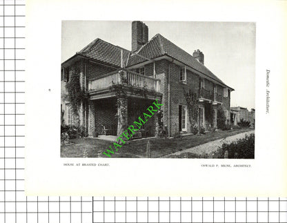 Brasted Chart Kent Oswald P Milne Architect -  c.1920s Book Prints