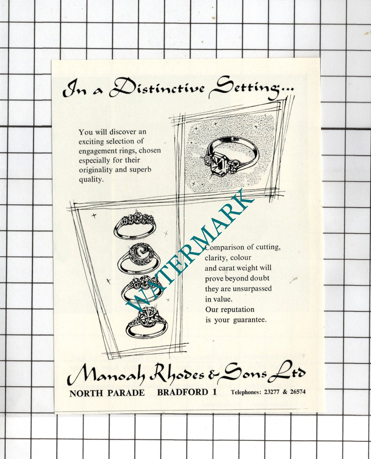 Manoah Rhodes & Sons Ltd Bradford Yorkshire - 1956 Small Advert