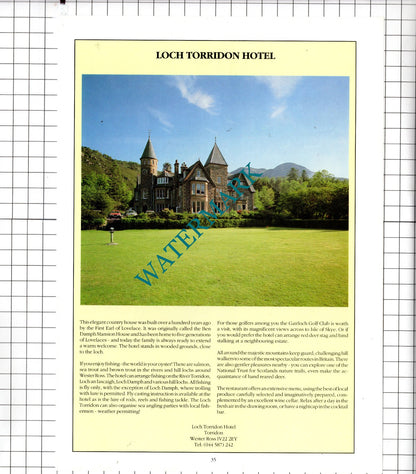 The Cnoc Hotel Struy / Loch Torridon Hotel Torridon Wester Ross - 1991 Advert