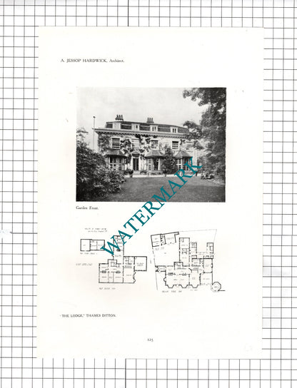 The Lodge Thames Ditton Surrey Jessop Hardwick Architect -  1911 Article / Print