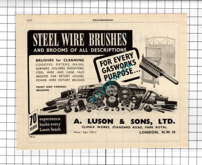 A Luson & Sons Ltd London / Alexander Thomson & Co London Ltd - 1951 Advert