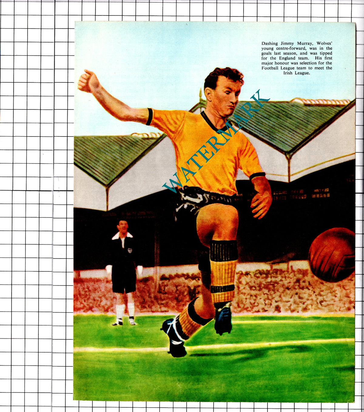 Jimmy Murray Wolves Football - c.1958 Clipping / Print