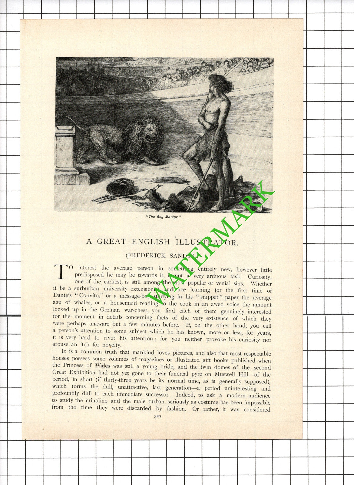 Frederick Sandys Illustrator Gleeson White  - 1898 Article