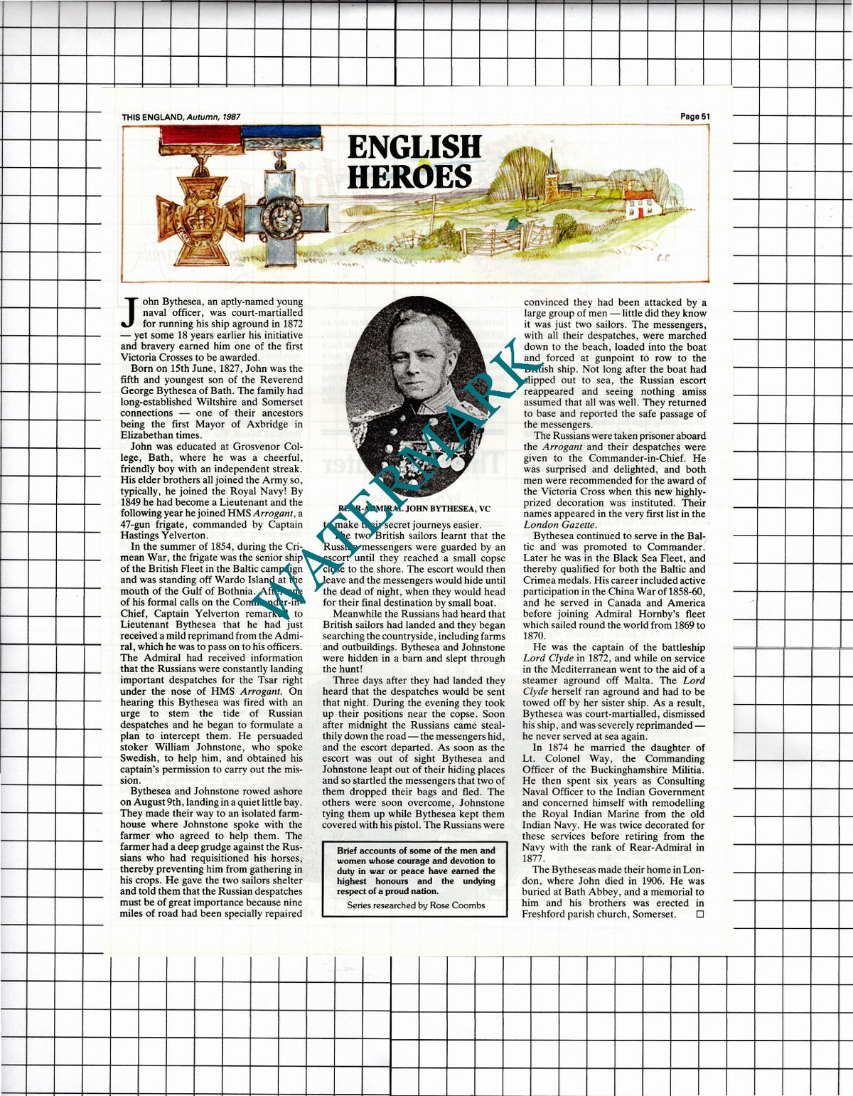 Rear Admiral John Blythsea - 1987 Article / Print