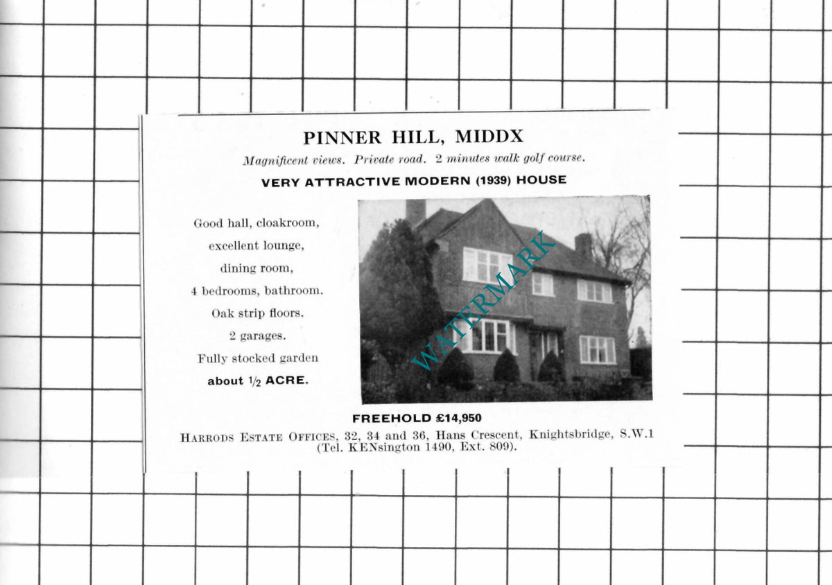 Pinner Middlesex Small House Sale Advert - 1967 Cutting