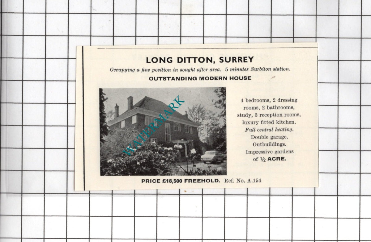 Hoopers Court Beckley Sussex / Long Ditton Surrey - 1967 SMALL House Advert