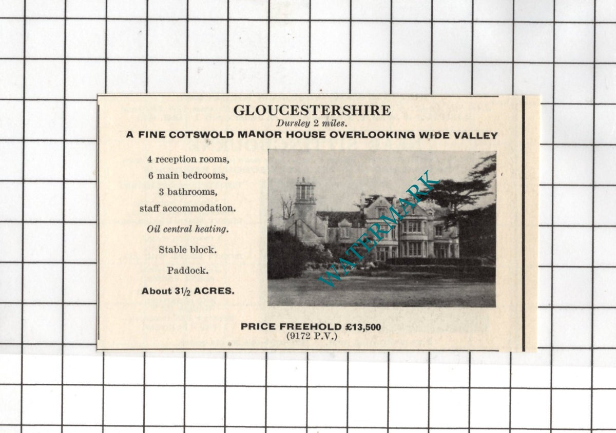 Dursley Gloucestershire SMALL House Sale Advert - 1967