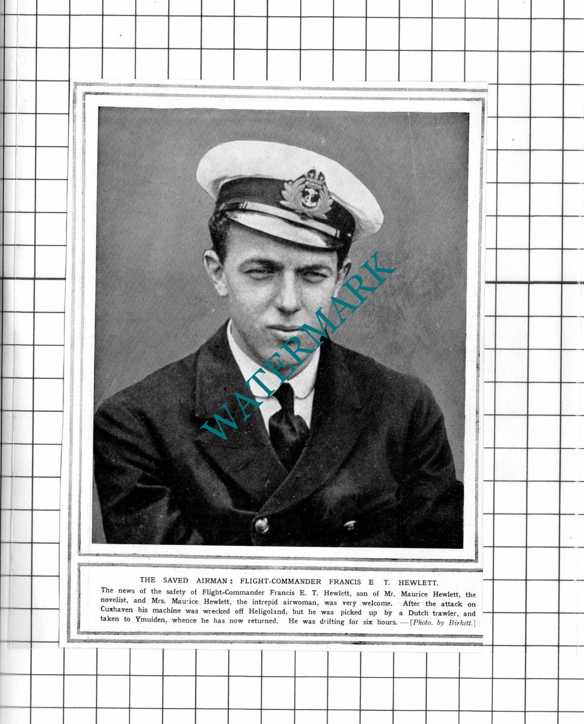 Flt Comm Francis E T Hewlett Maurice Hewlett WW1  - c.1915 Clipping / Print