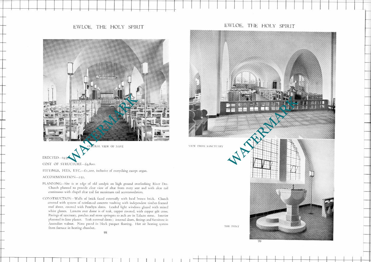 Ewloe  Church Of The Holy Spirit    - c.1947 Article / Print