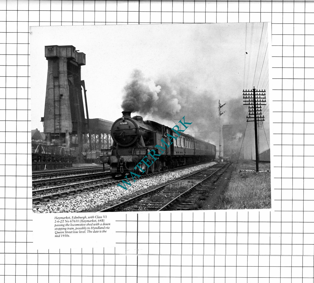 Haymarket Edinburgh Railway Station Engine  No 67610 -Cutting