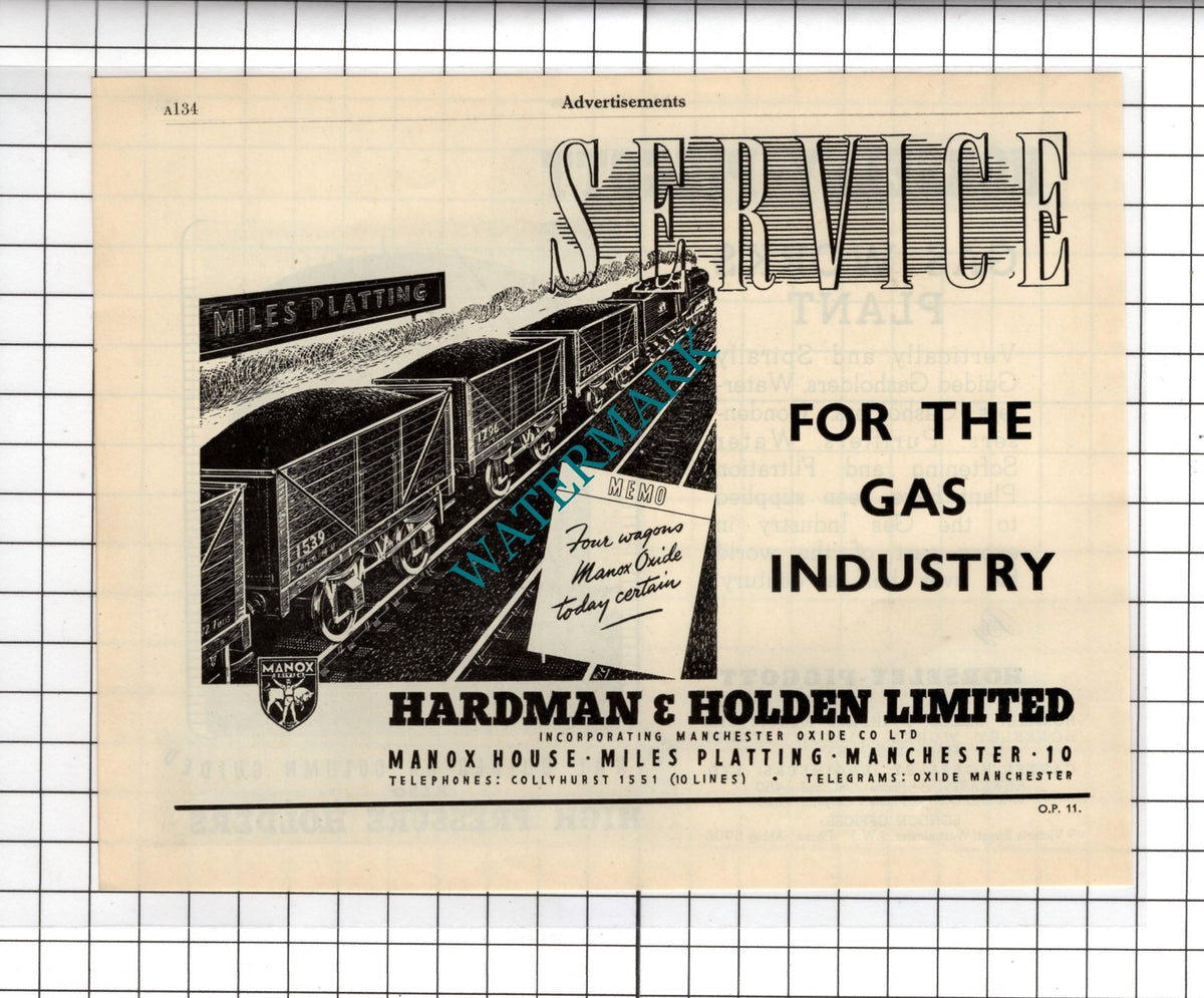 Horseley-Piggott Tipton / Hardman & Holden Ltd Miles Platting -  1951 Advert