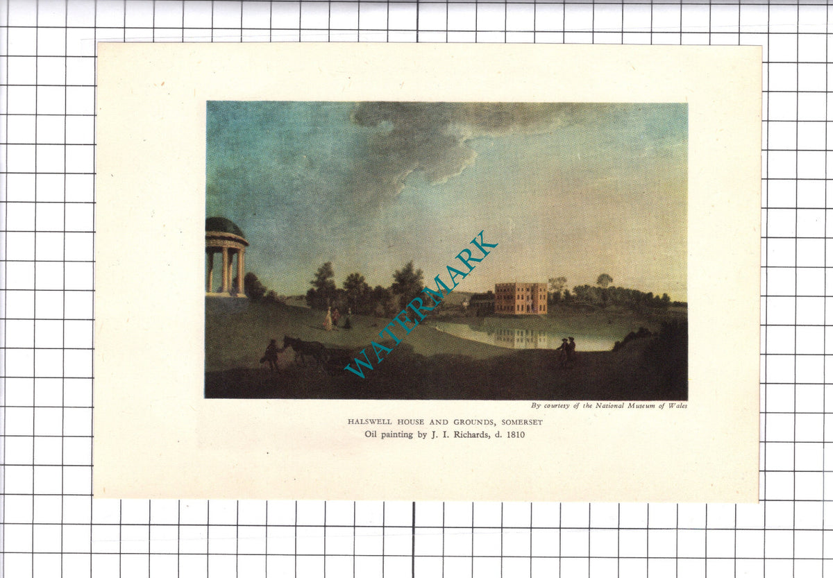Halswell House Somerset  / Stapleford Wiltshire  - c.1945 Book Print