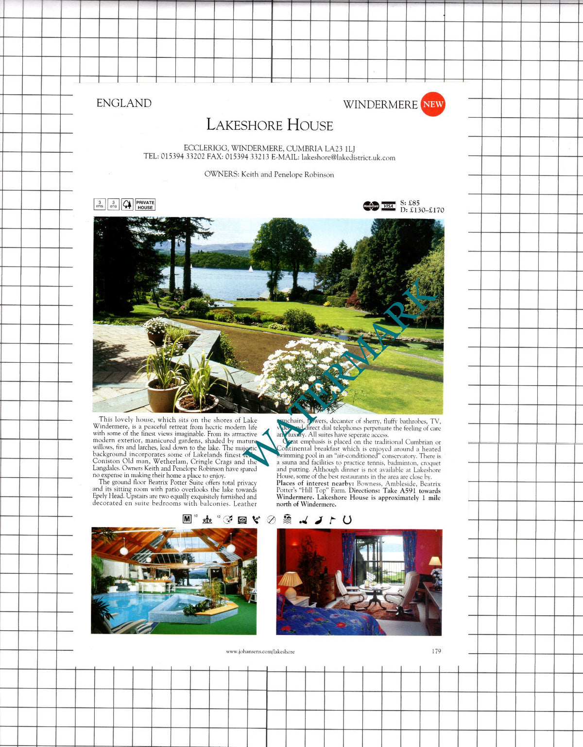 The Old Vicarage Witherslack Cumbria / Lakeshore House Ecclerigg  -  2001 Advert