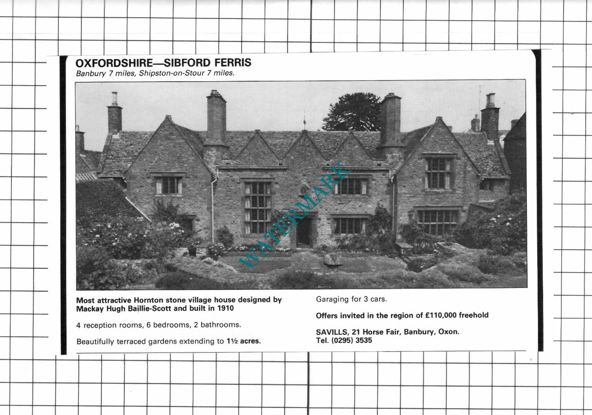 Lynch Farm Kingston Dorset / Sibford Ferris Oxfordshire Advert - 1980 Clipping