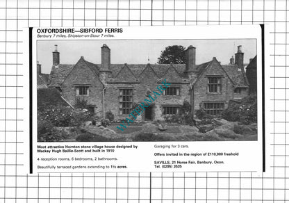 Lynch Farm Kingston Dorset / Sibford Ferris Oxfordshire Advert - 1980 Clipping