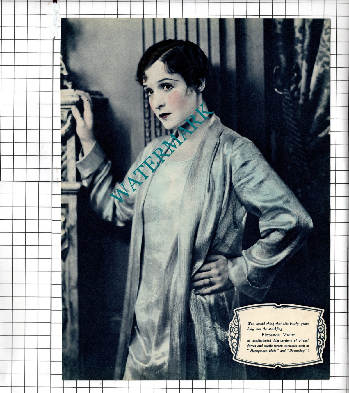 Florence Vidor Actress - 1929 Clipping