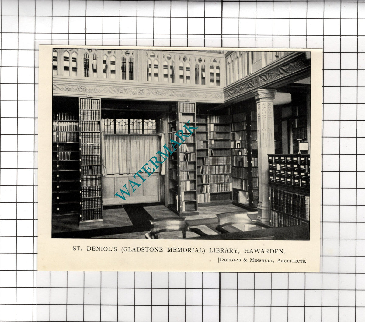 St Deniol's Gladstone Memorial Library Hawarden - c.1910 Small Cutting