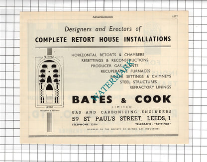 R A Lister & Co Ltd Dursley Gloucs / Bates & Cook Ltd Leeds  - 1951 Advert