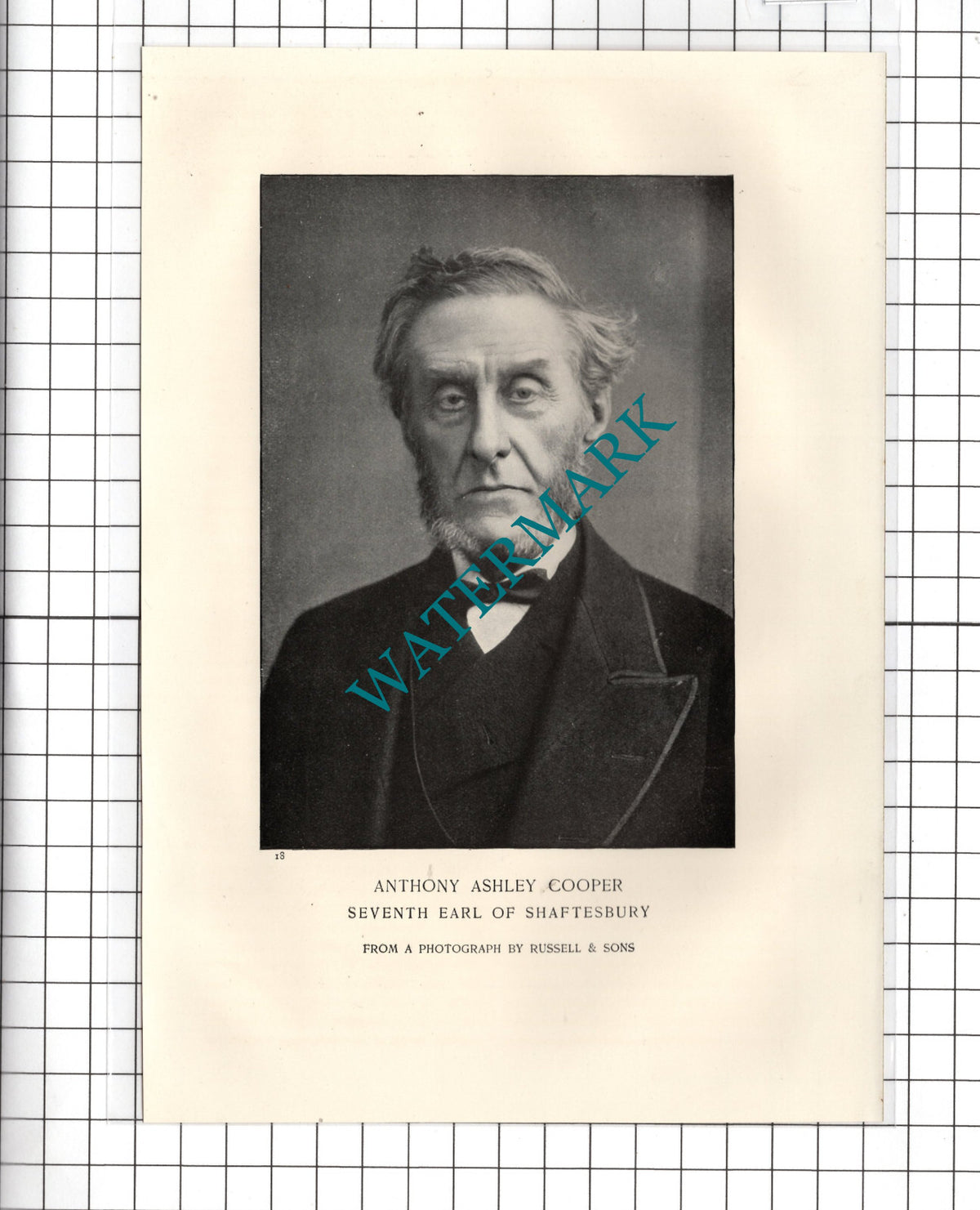 Anthony Ashley Cooper Seventh Earl Of Shaftesbury - c.1898 Print