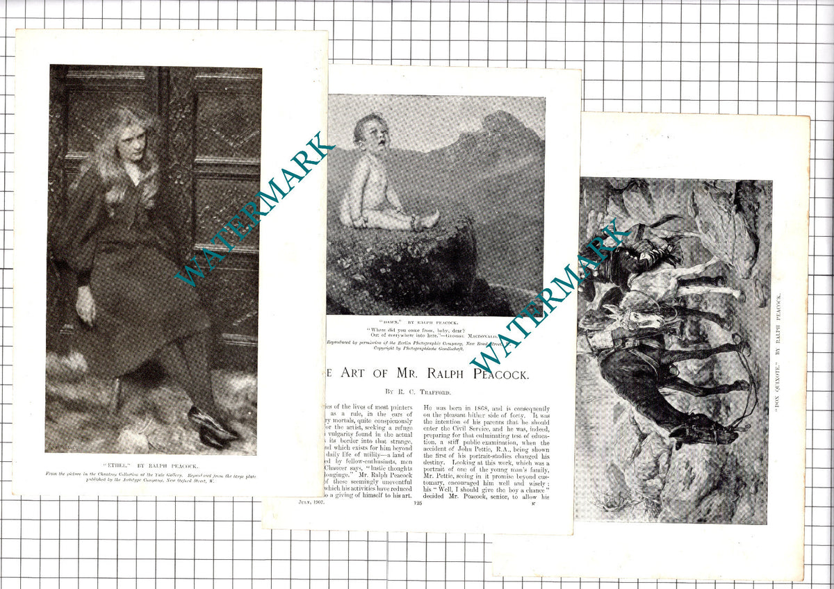 Ralph Peacock Artist  - 1907 Article / Print