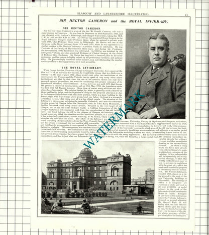 Sir Hector Cameron Royal Infirmary Glasgow / Sir James Marwick - 1904 Article