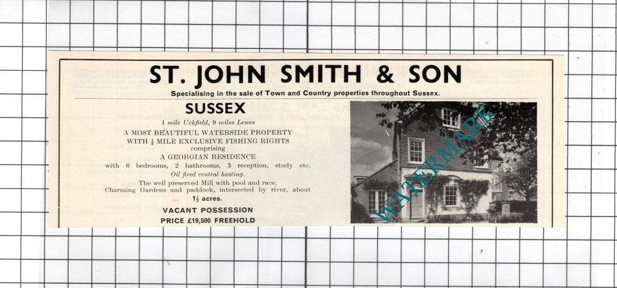 Uckfield Sussex  Mill House Sale Advert - 1967
