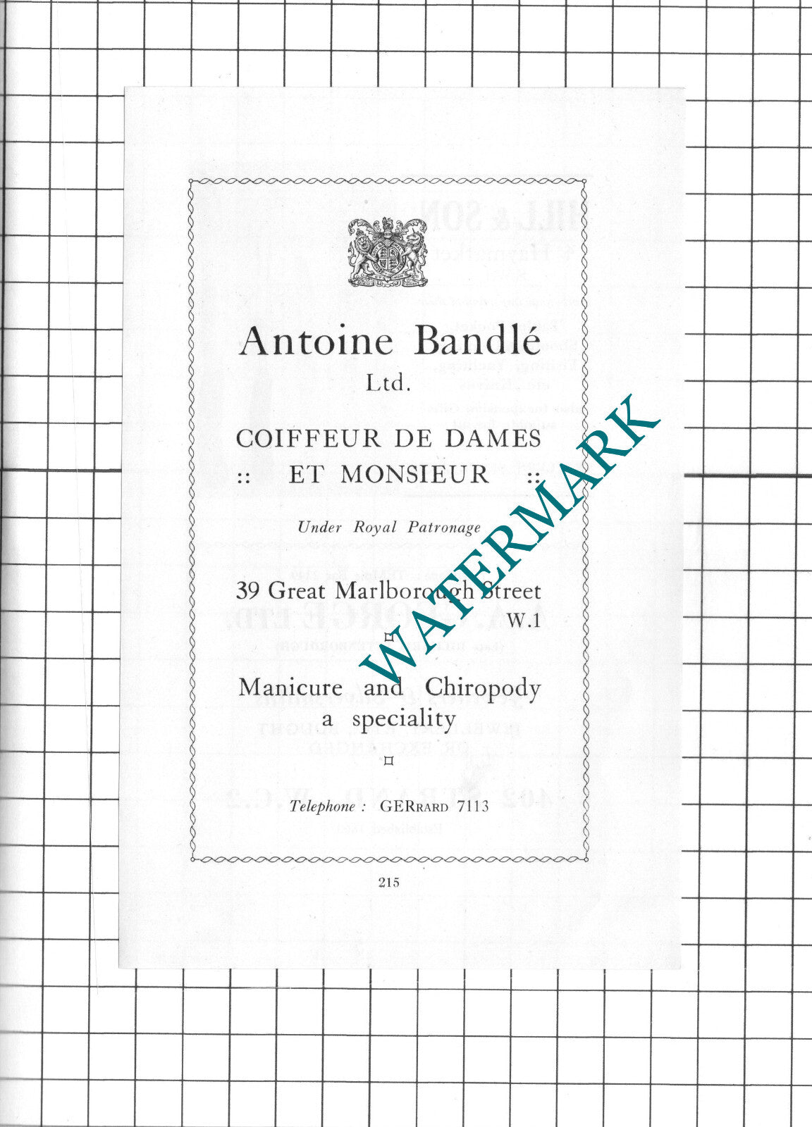 Antoine Bandle Ltd London / Hill & Son Cutler AA George Ltd  -1939 Small Advert