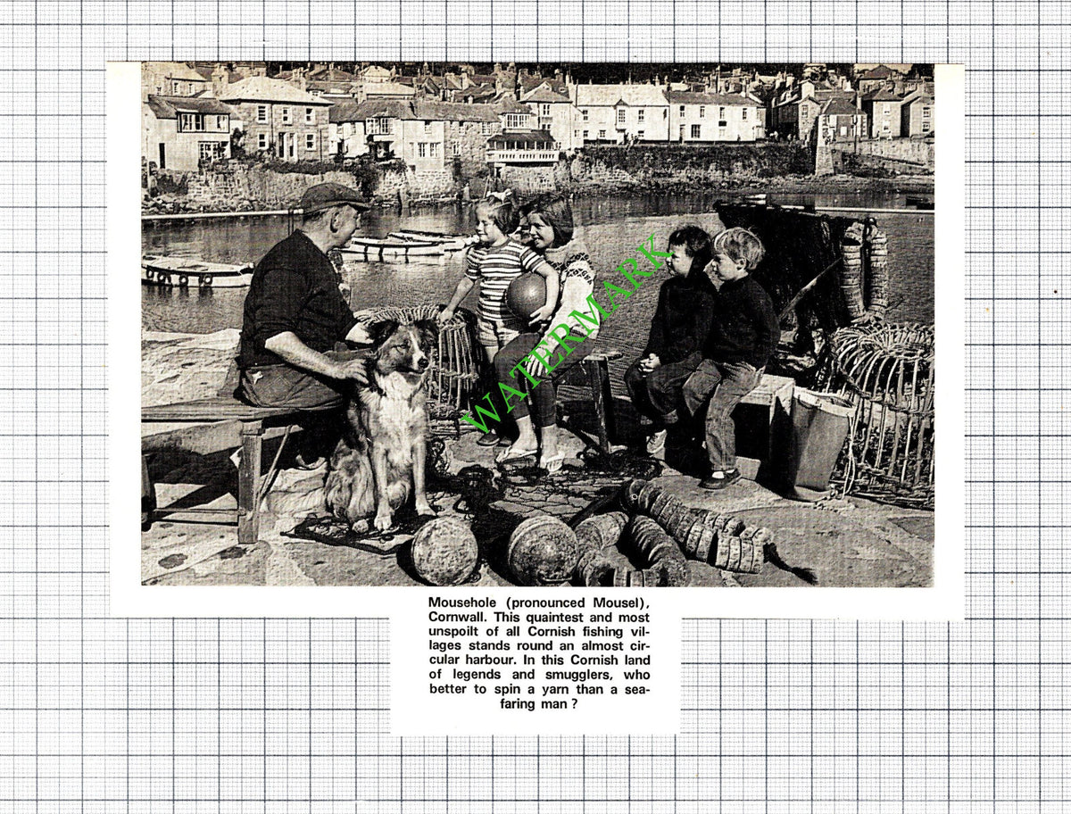 Mousehole Cornwall - 1971 Cutting