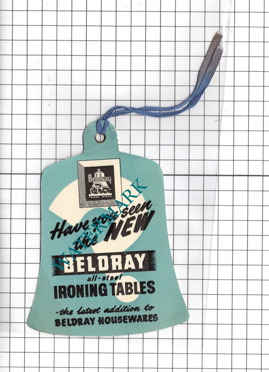 Beldray  Bradley & Co Bilston Staffs Bell-Shaped Advertising Card - 1954 Advert