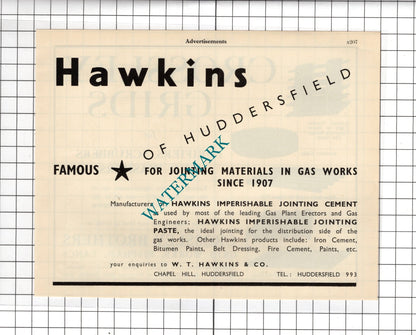 Crossley Brothers Bispham Lancs / W T Hawkins Of Huddersfield  - 1951 Advert