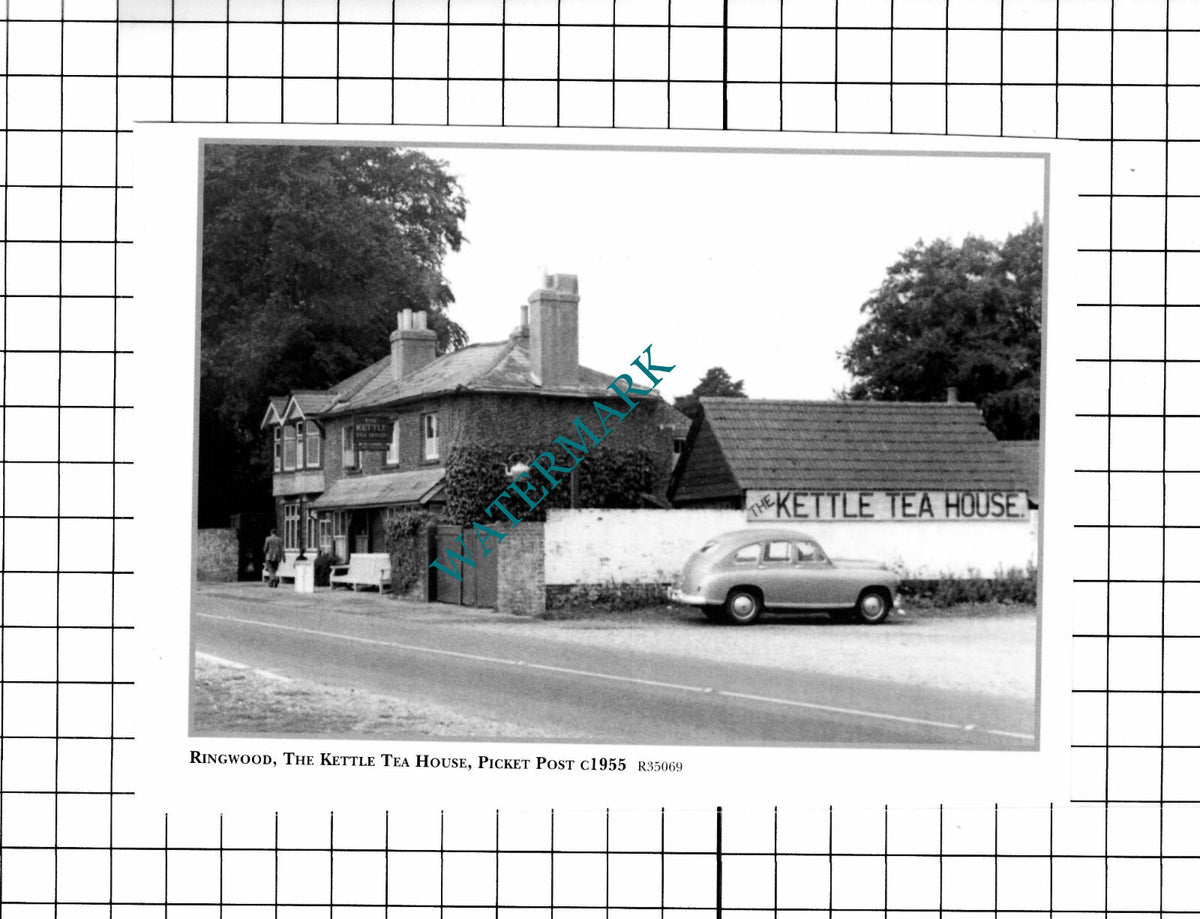The Kettle Tea House Ringwood Hampshire Picket Post  - Small Clipping /  Print