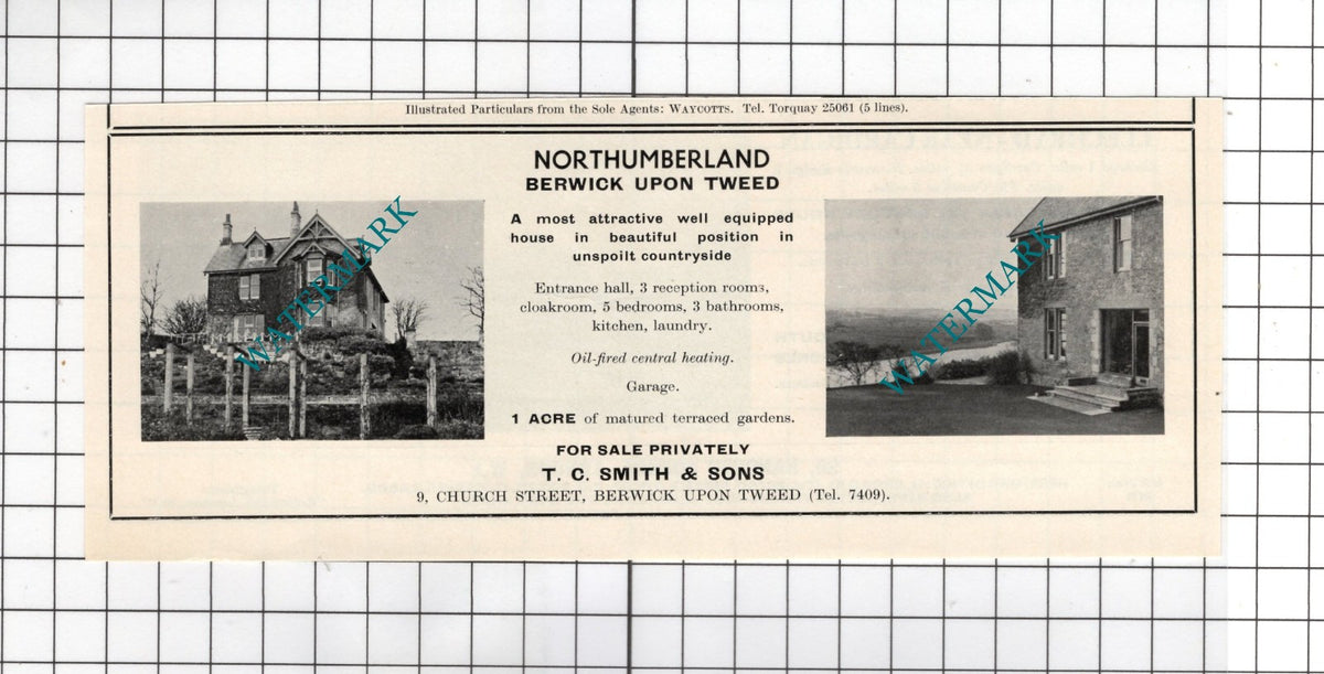 Llechryd Wales / Berwick On Tweed Northumberland - 1967  House Advert