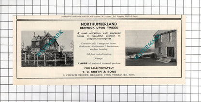 Llechryd Wales / Berwick On Tweed Northumberland - 1967  House Advert