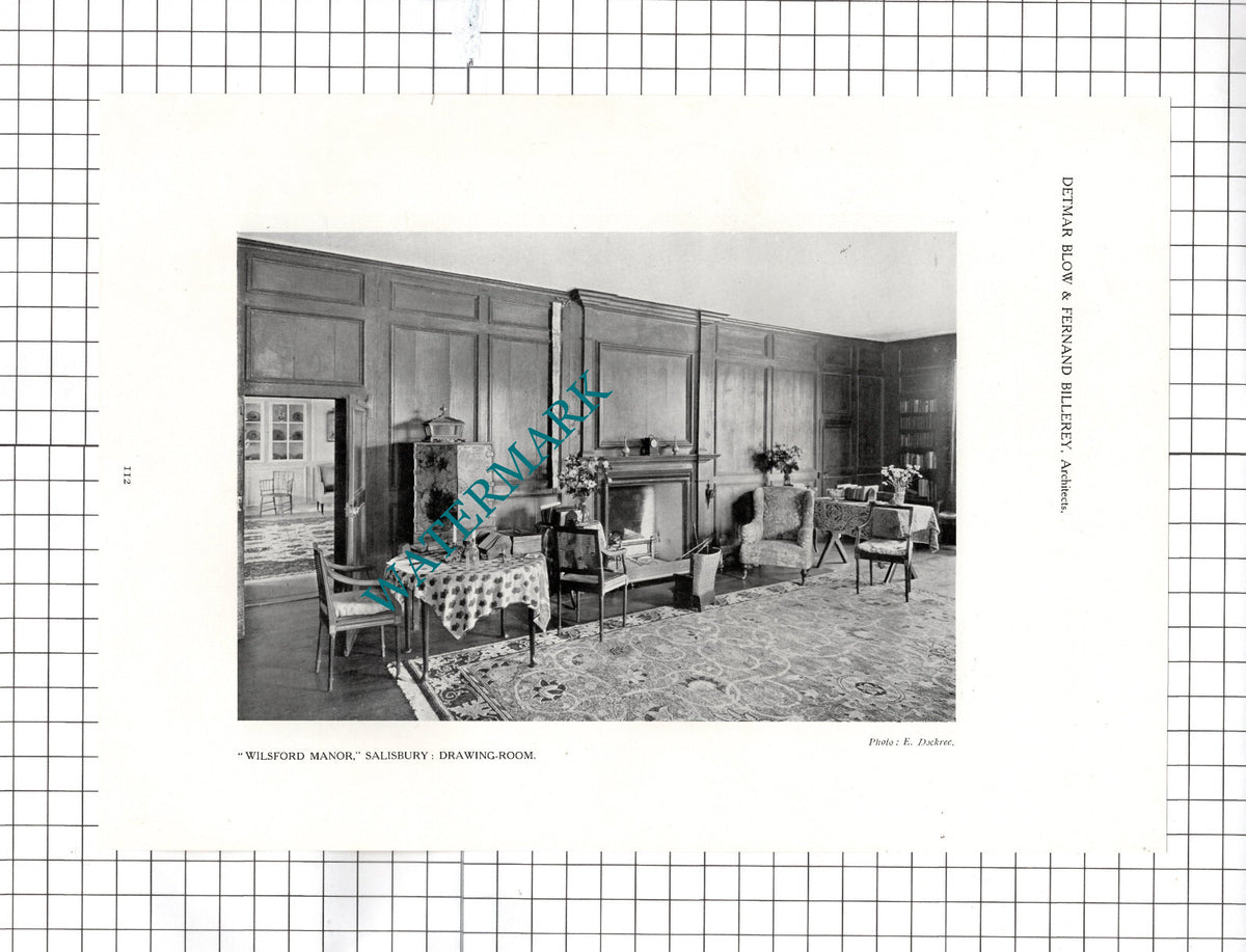 Heale Wiltshire / Wilsford Manor Salisbury Wiltshire - 1911 Cutting / Print