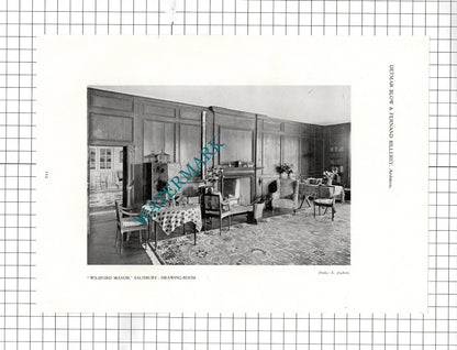 Heale Wiltshire / Wilsford Manor Salisbury Wiltshire - 1911 Cutting / Print
