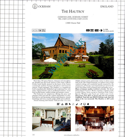 Sutton Bonington Hall Loughborough / The Hautboy Ockham Surrey  - 2001 Advert