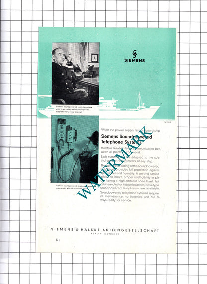 Kockums Sweden / Siemens & Halske ADVERT -  c.1957 Book Print