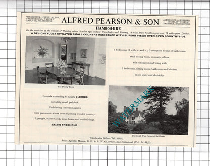 Hursley Hampshire / Beeches The Risden Estate Hawkhurst Kent -1967   Sale Advert