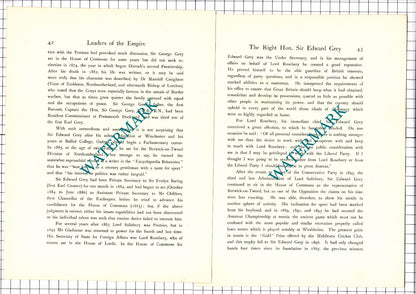 Sir Edward Grey - c.1920 Print / Article