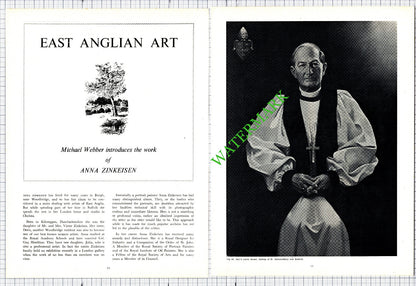 Anna Zinkeisen Artist Suffolk Rev Leslie Brown St Edmunsbury -  1975 Article