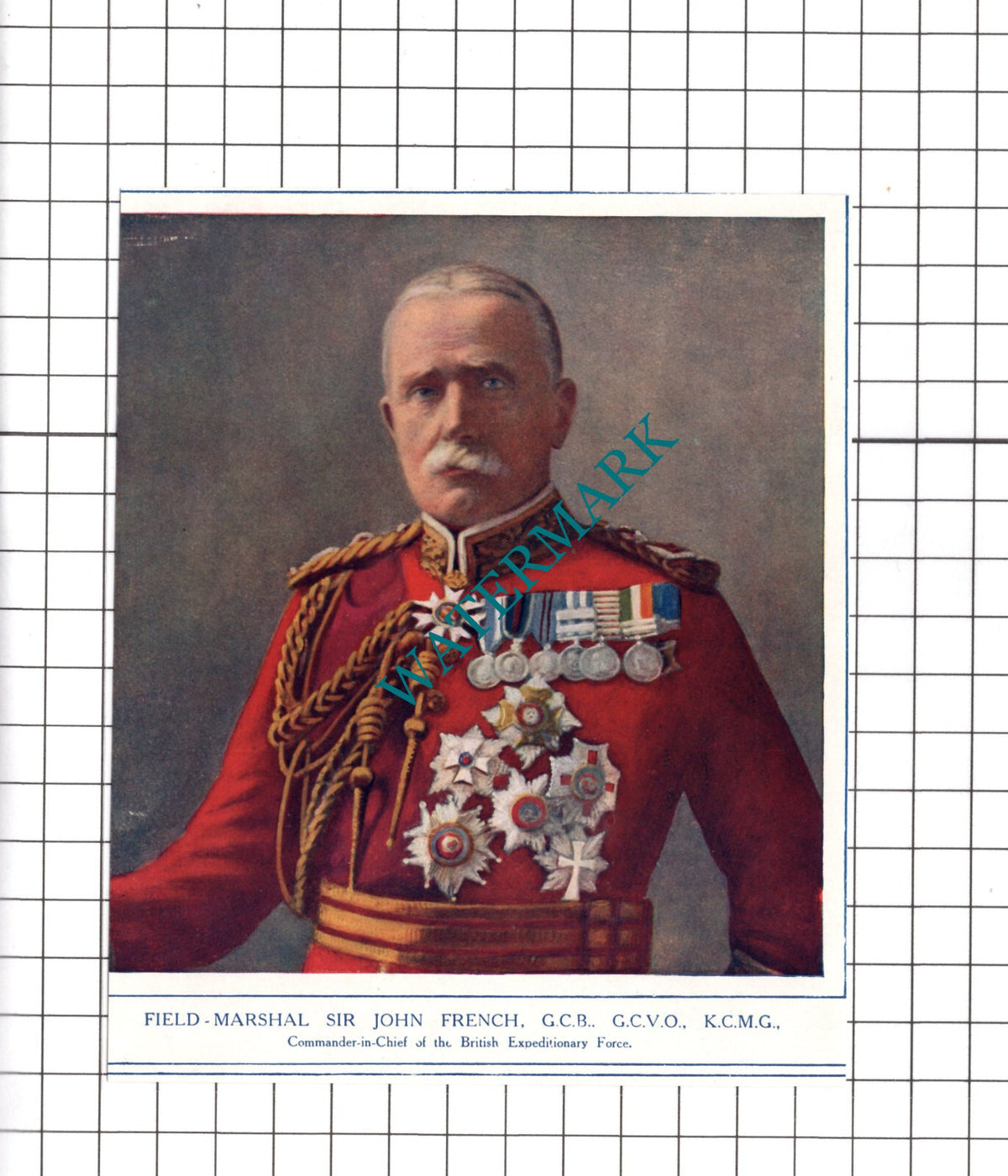 Sir John French Great War - 1915 SMALL Clipping / Print